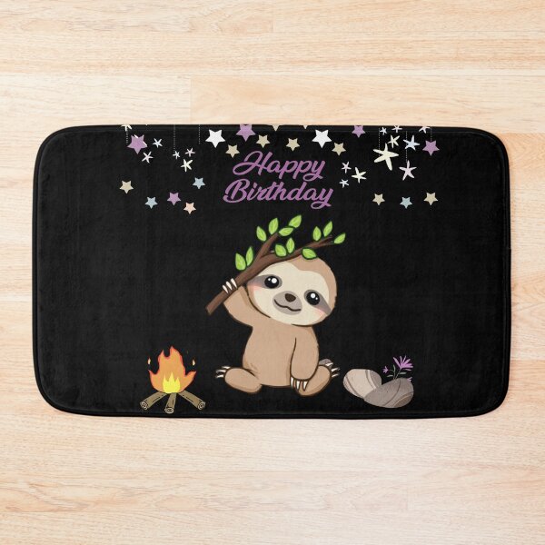Item preview, Campfire sloth & Happy Birthday designed and sold by Ndli.