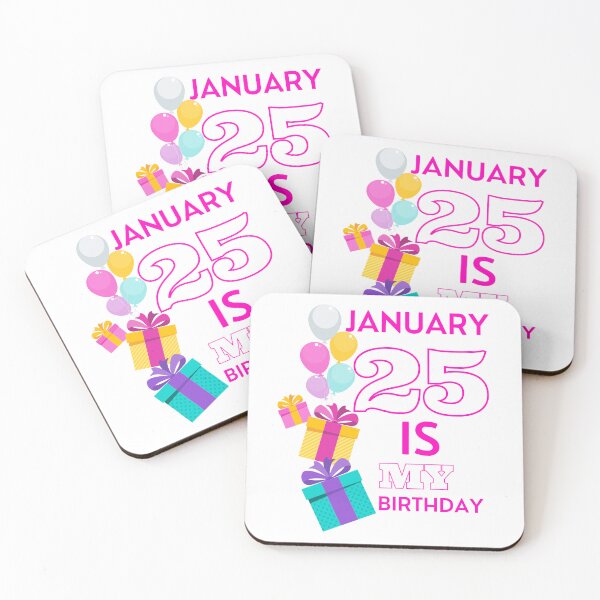 Item preview, January 25 is my Birthday, January 25 is my birthday, January Birthday Quotes Aesthetic, January Birthday Month designed and sold by Celebrationist.
