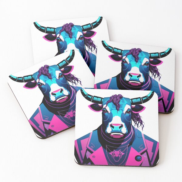 Item preview, Cyberpunk bull in a suit portrait digital illustration 3 designed and sold by vishalraifx.