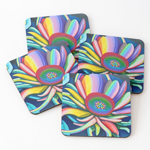 Item preview, Illusionary Hand-painted Floating Rainbow Flower  designed and sold by funnyhalloween.