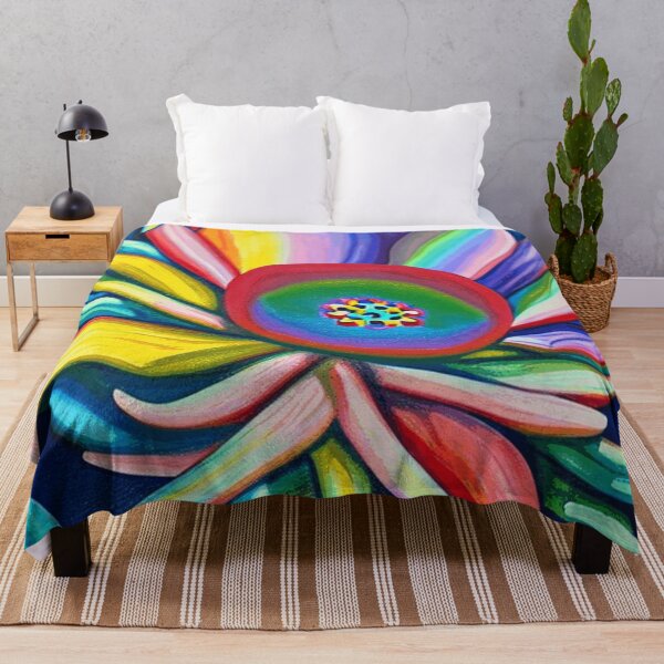 Item preview, Illusionary Hand-painted Floating Rainbow Flower  designed and sold by funnyhalloween.
