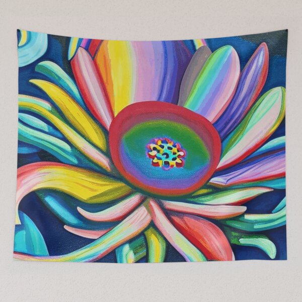 Item preview, Illusionary Hand-painted Floating Rainbow Flower  designed and sold by funnyhalloween.