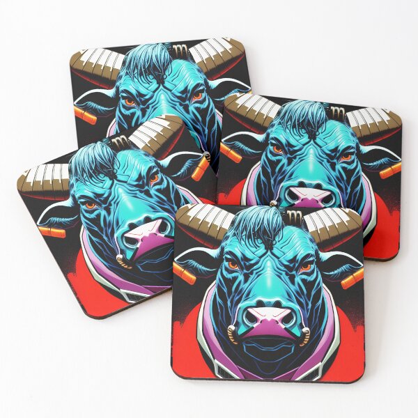 Item preview, Cyberpunk bull in a suit portrait digital illustration 5 designed and sold by vishalraifx.