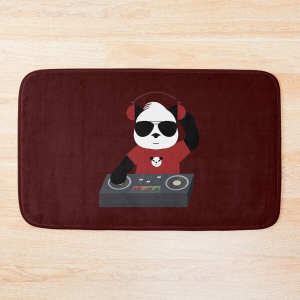 Item preview, DJ Panda with red shirt designed and sold by Dalevalart.