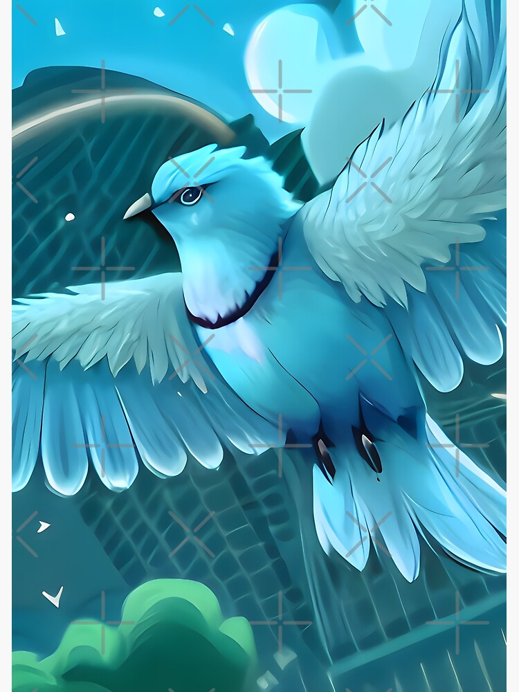 Articuno Pokemon Fan Art With Glow in the Dark Stars and 