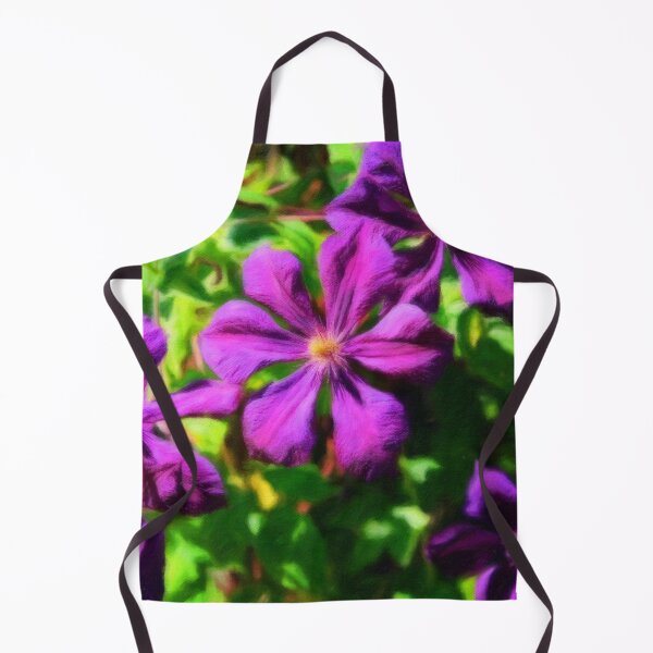 Artikelvorschau, Lila Clematis Blumen Impressionen entworfen und verkauft von Taina Sohlman.