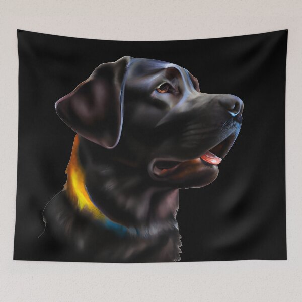 Item preview, Black Labrador retriever, acrylic art, Ai Generated Art  designed and sold by ACC .
