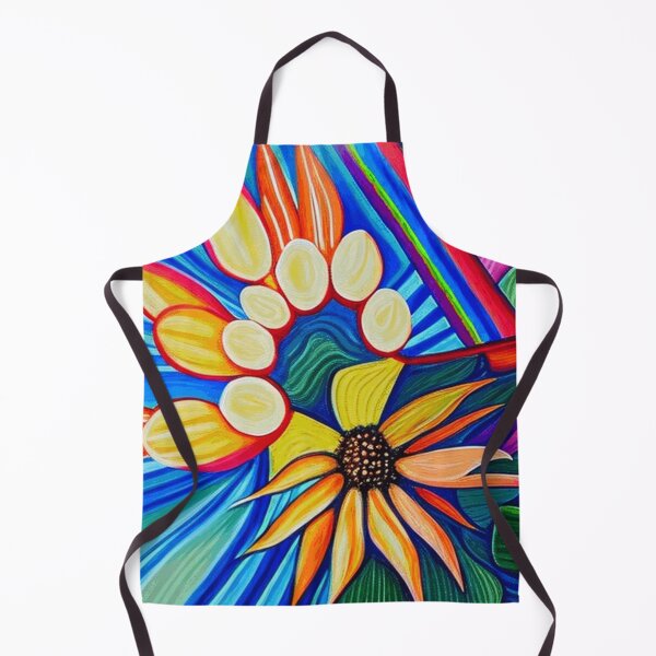 Item preview, Watercolor Hand-painted Floating Rainbow Flower  designed and sold by funnyhalloween.