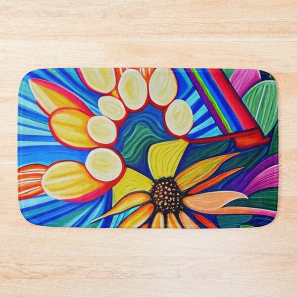 Item preview, Watercolor Hand-painted Floating Rainbow Flower  designed and sold by funnyhalloween.