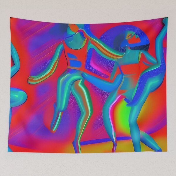 Item preview, Dancing People No.8 - Astral Cosmic AI Illustration designed and sold by Recall-Design.