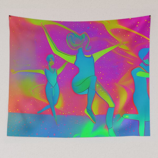 Item preview, Dancing People No.9 - Astral Cosmic AI Illustration designed and sold by Recall-Design.