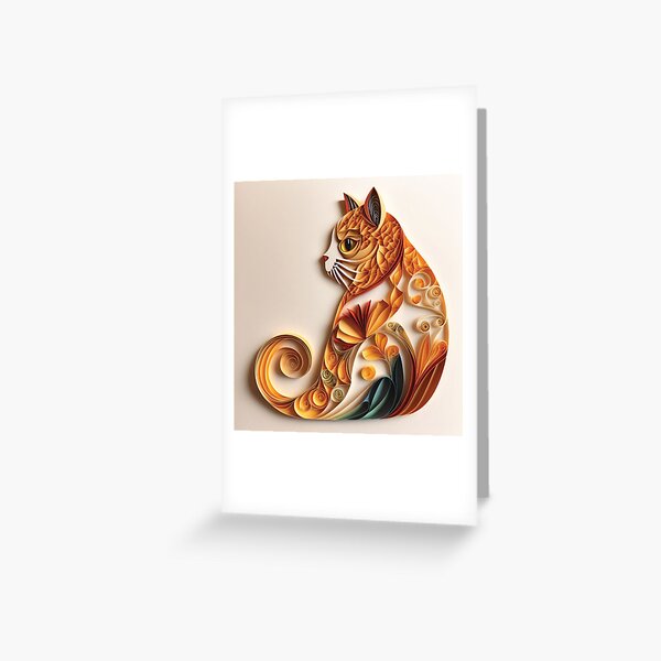 Paper quilling animal art, cat. Art Board Print for Sale by