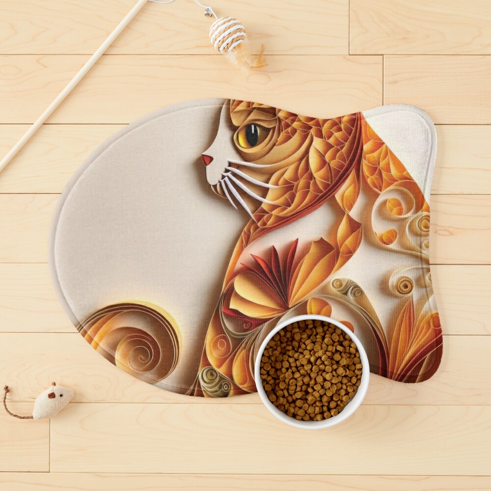 Paper quilling animal art, cat. Poster for Sale by DEGryps