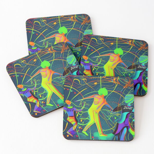 Item preview, Dancing People No.1 - Astral Cosmic AI Illustration designed and sold by Recall-Design.