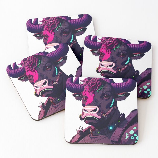 Item preview, Cyberpunk bull in a suit portrait digital illustration 10 designed and sold by vishalraifx.