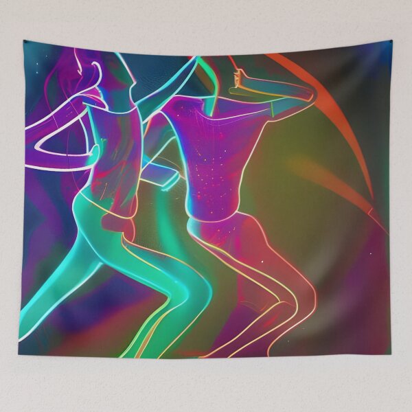 Item preview, Dancing People No.3 - Astral Cosmic AI Illustration designed and sold by Recall-Design.