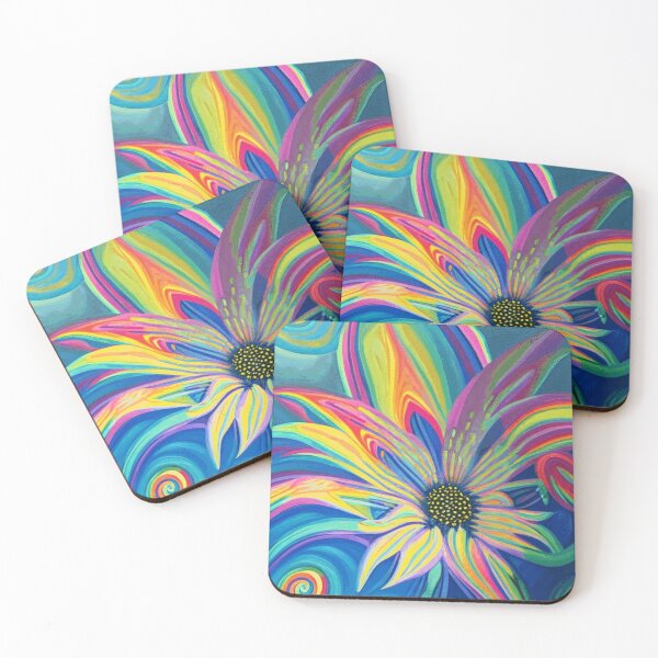 Item preview, Custom Optical Floating Rainbow Flower Watercolor  designed and sold by funnyhalloween.