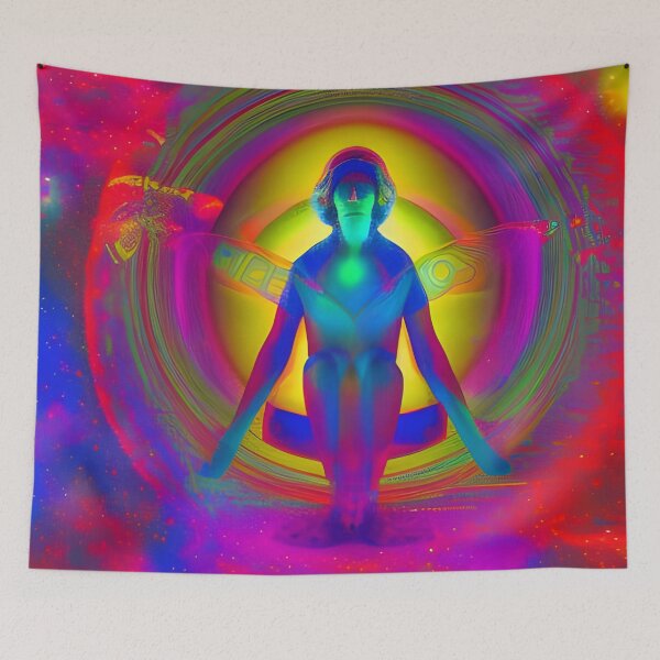 Item preview, Peace Love Harmony No.1 - Astral Cosmic AI Illustration designed and sold by Recall-Design.