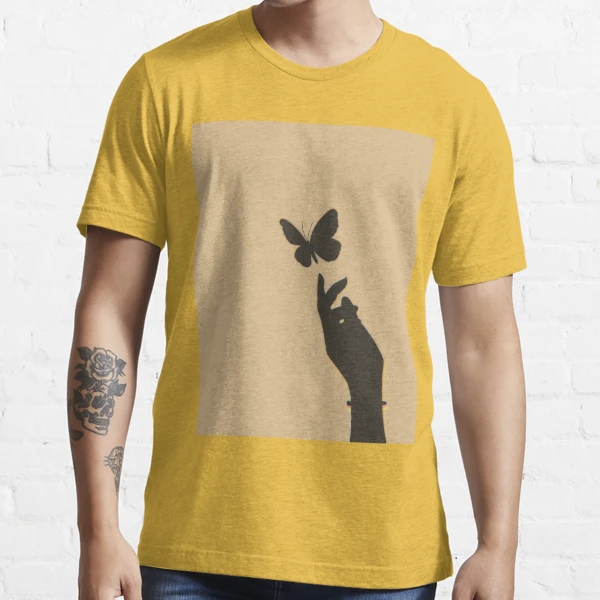 T-shirt de impressão de padrão de tubarão bonito contrastante