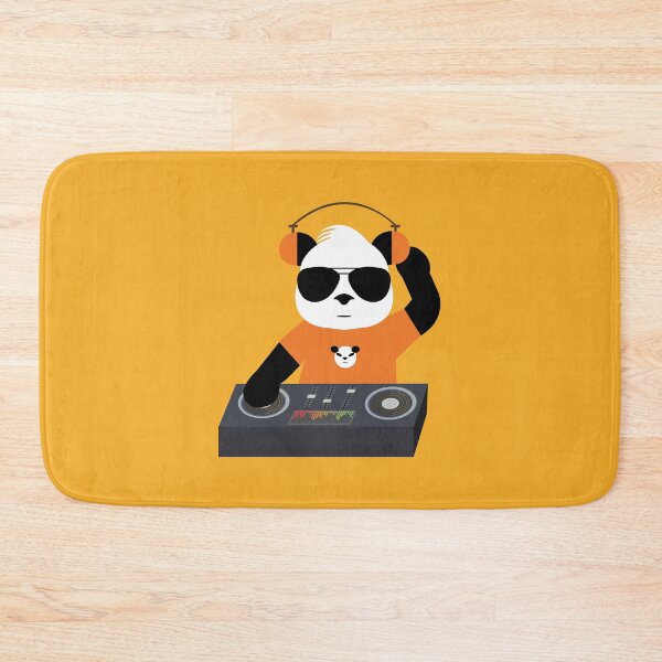 Item preview, DJ Panda with orange shirt designed and sold by Dalevalart.