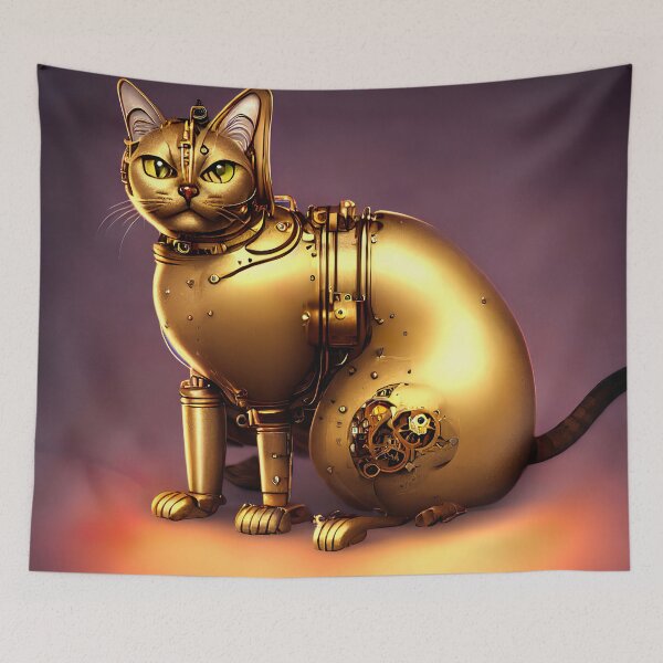 Item preview, Steampunk Robot Kitty designed and sold by Elisabeth Lucas.