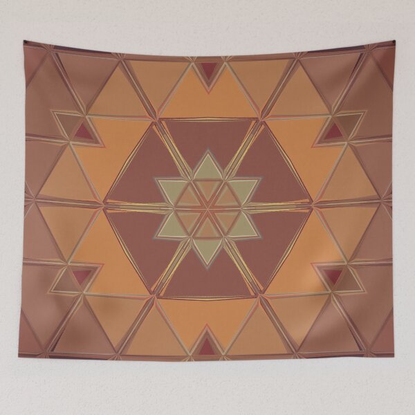 Item preview, Terracotta Color Palette Earth Tones Earthy Colors Geometric Abstract Radial Symmetry Pattern 2 of 8 designed and sold by Beachy.