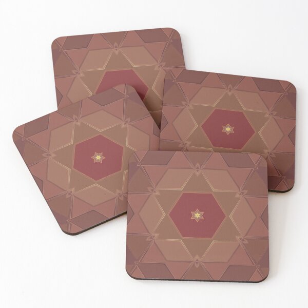 Item preview, Terracotta Color Palette Earth Tones Earthy Colors Geometric Abstract Radial Symmetry Pattern 1 of 8 designed and sold by Beachy.