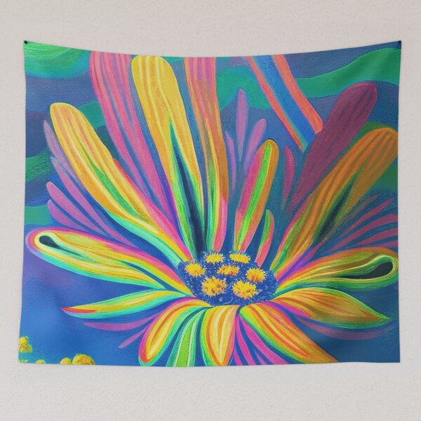 Item preview,  Illusionary Hand-painted Floating Rainbow Flower  designed and sold by funnyhalloween.