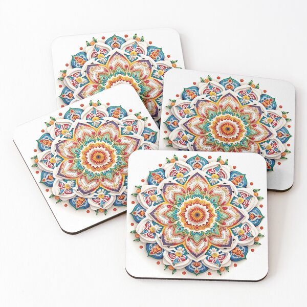 Item preview, Portuguese Mandala Tile - White background designed and sold by artecomia.