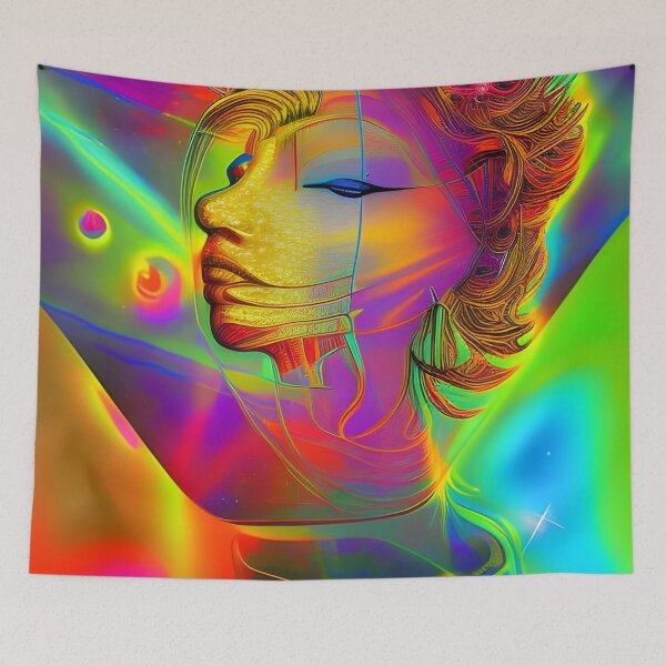 Item preview, Peace Love Harmony No.3 - Astral Cosmic AI Illustration designed and sold by Recall-Design.