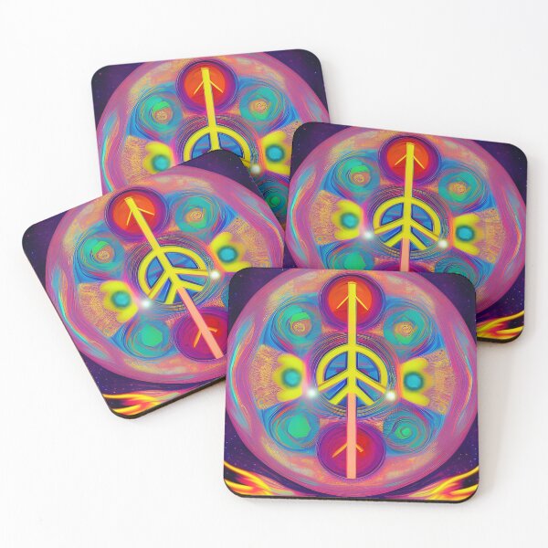 Item preview, Peace Love Harmony No.4 - Astral Cosmic AI Illustration designed and sold by Recall-Design.