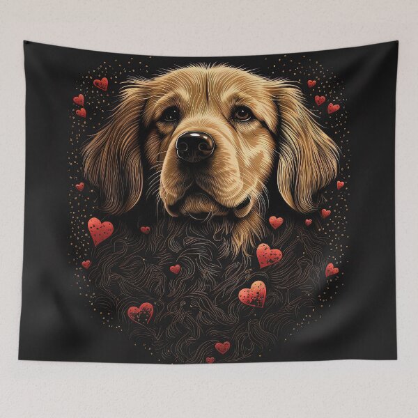 Item preview, Golden Retriever Dog Valentine designed and sold by Juliascutecornr.