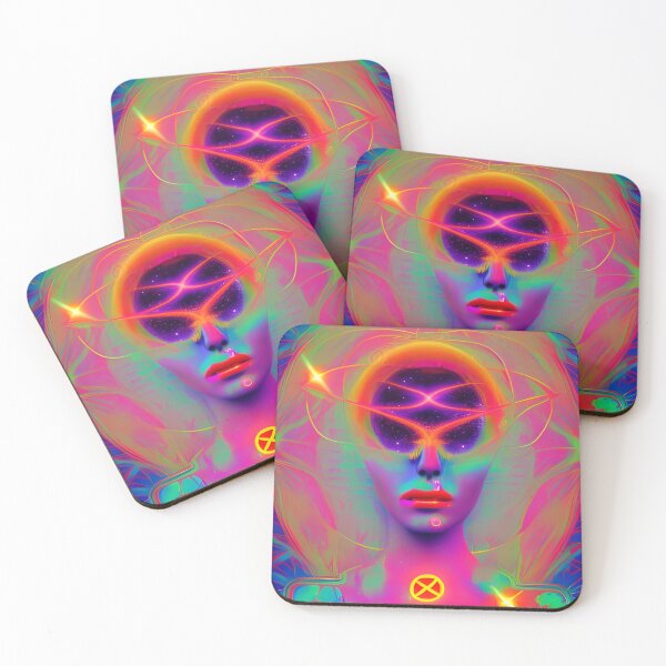 Item preview, Peace Love Harmony No.5 - Astral Cosmic AI Illustration designed and sold by Recall-Design.