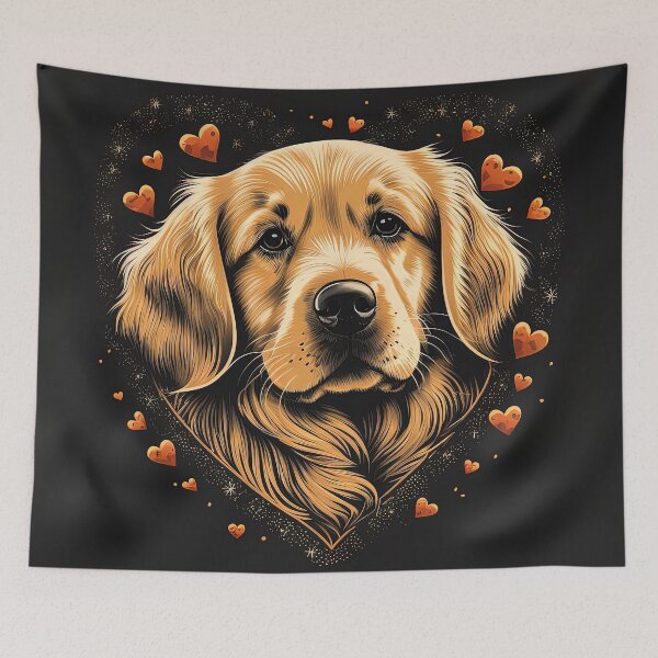 Item preview, Golden Retriever Dog Valentine designed and sold by Juliascutecornr.