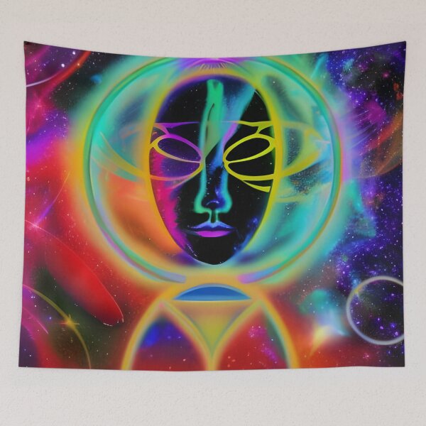 Item preview, Peace Love Harmony No.7 - Astral Cosmic AI Illustration designed and sold by Recall-Design.