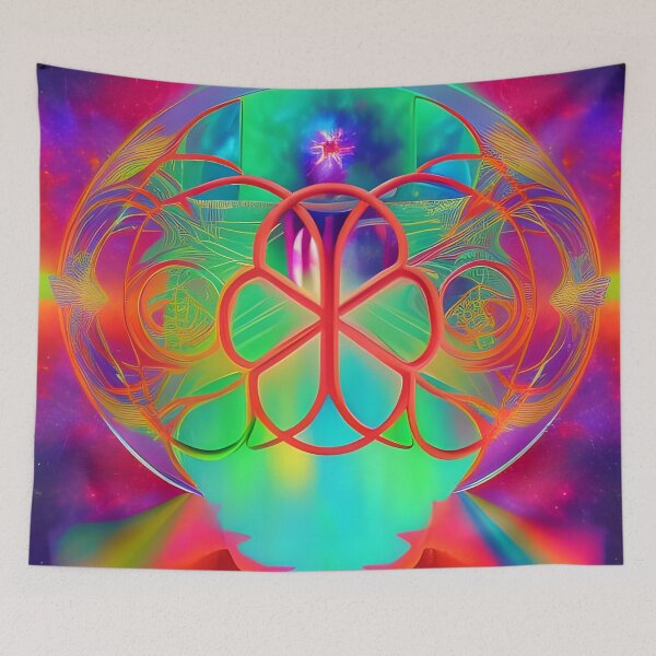 Item preview, Peace Love Harmony No.8 - Astral Cosmic AI Illustration designed and sold by Recall-Design.