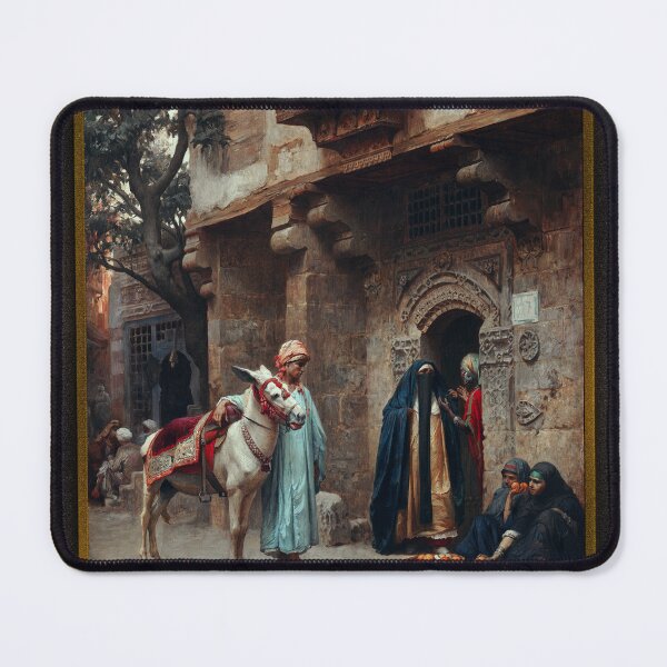 Item preview, Femmes Arabes Devant Une Porte by Frederick Arthur Bridgman Remastered Xzendor7 Classical Art Old Masters Reproductions designed and sold by Xzendor7 Digital Art Creations.