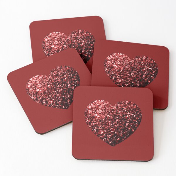 Artikelvorschau, Dunkelrotes Herz aus künstlichem Glitzer, funkelndes Valentinstag-Liebesgeschenk für sie (Foto von Glitzer – nicht reflektierend) entworfen und verkauft von PLdesign.