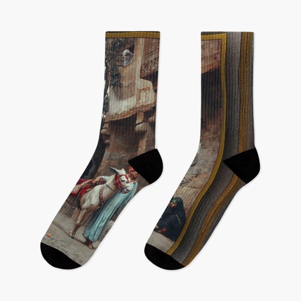 Item preview, Femmes Arabes Devant Une Porte by Frederick Arthur Bridgman Remastered Xzendor7 Classical Art Old Masters Reproductions designed and sold by Xzendor7 Digital Art Creations.