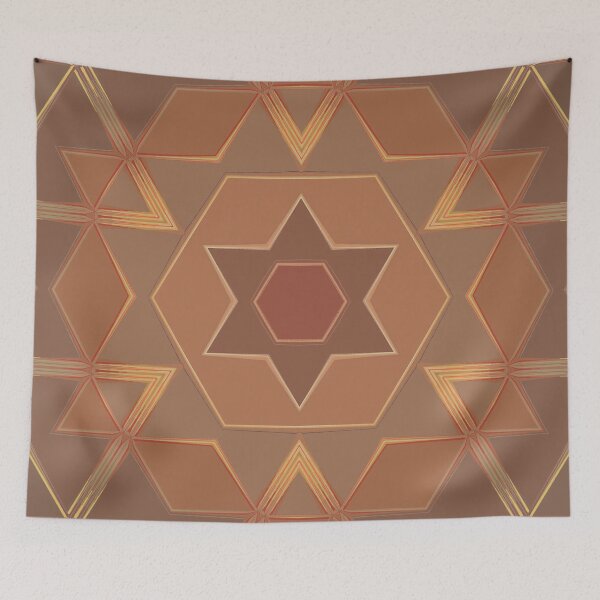 Item preview, Terracotta Color Palette Earth Tones Earthy Colors Geometric Abstract Radial Symmetry Pattern 4 of 8 designed and sold by Beachy.
