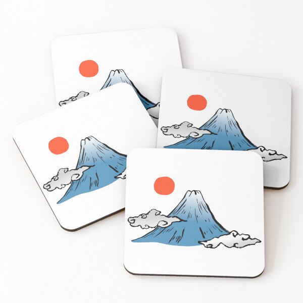 Item preview, Retro Japanese Mountain designed and sold by GazCoDesign.