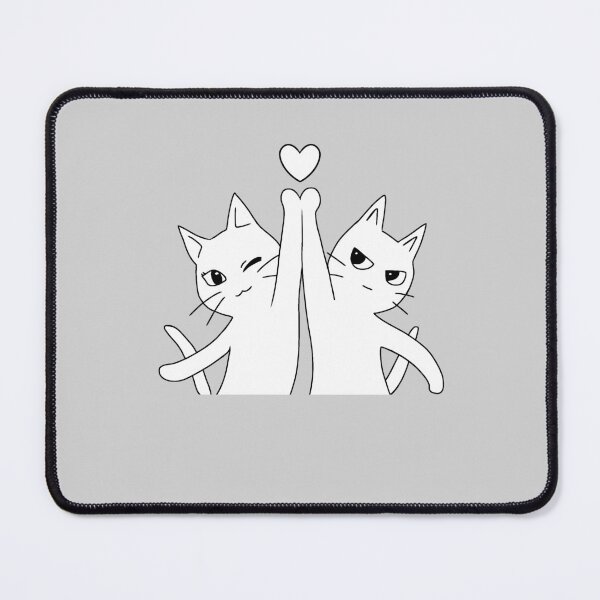 Artikelvorschau, Das weltbeste Katzenduo mit Herz - weiß entworfen und verkauft von Roceline.