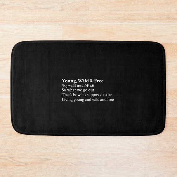 Item preview, Young Wild & Free by Snoop Dogg Aestheic Quote Lyrics Black designed and sold by StickTheSong.