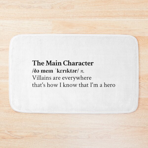 Item preview, The Main Character by Will Wood Aesthetic Quote designed and sold by StickTheSong.