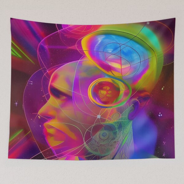 Item preview, Higher Vibrations No.4 - Astral Cosmic AI Illustration designed and sold by Recall-Design.