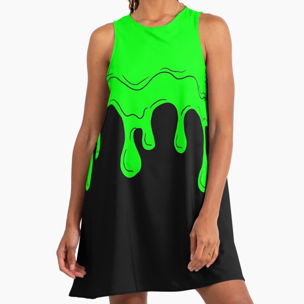 Green Slime Green A-Line Dress Green Slime Green A-Line Dress