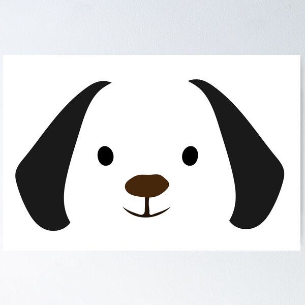 Item preview, Cute puppy dog face and facial features designed and sold by DesignsByMadiha.