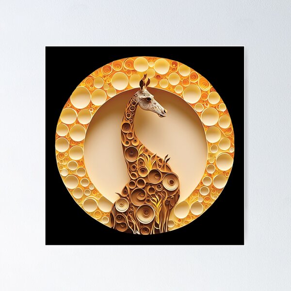 Paper quilling animal art, cat. Poster for Sale by DEGryps