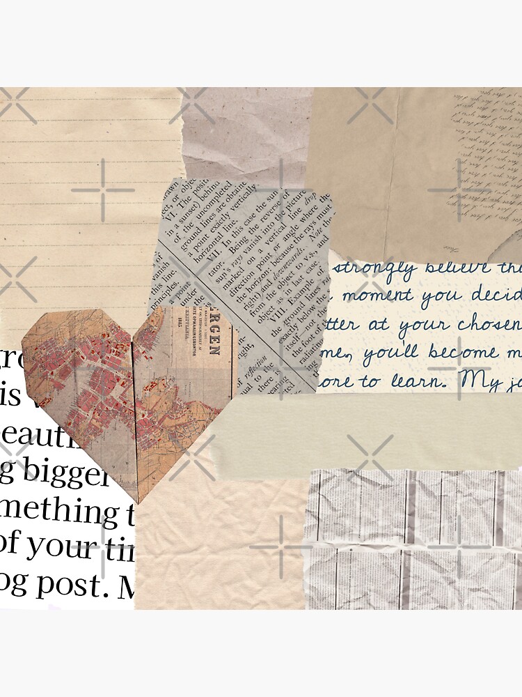 "scrapbook aesthetic" Sticker for Sale by percqbeths | Redbubble