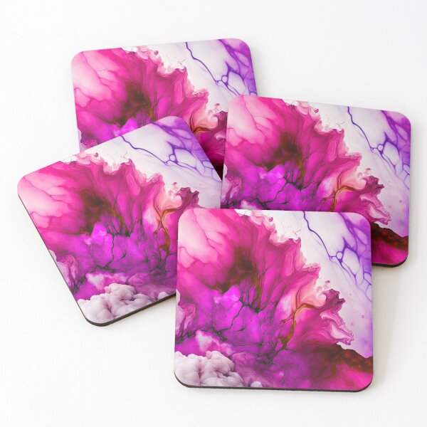 Item preview, Elegant Abstract Magenta White Watercolor Marble  designed and sold by venella.